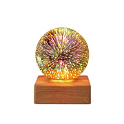 USB 3D Firework Crystals Ball Night Light  Plug In