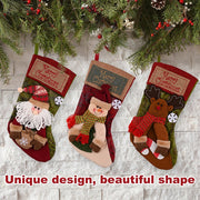 Stocking Socks Snowman Santa Elk Xmas Fireplace Ornaments