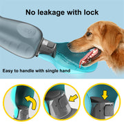 800ml Dogs Water Bottle Portable High Capacity Leakproof