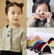 Lot Girls Barrettes Cute Cat Ears Hair Clip Kids