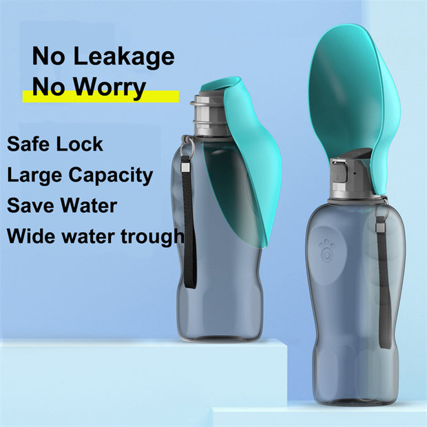 800ml Dogs Water Bottle Portable High Capacity Leakproof