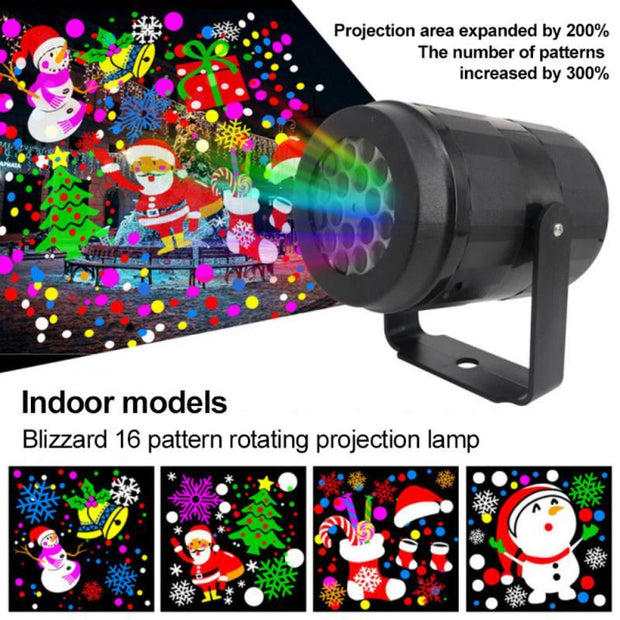 Party Lights Snowflake Projector Led  Rotating Xmas Pattern