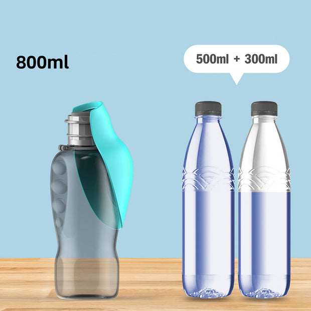 800ml Dogs Water Bottle Portable High Capacity Leakproof