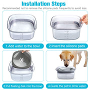 70oz Dog Water Bowl Large Capacity Spill Proof Dog Bowl