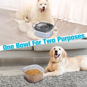 70oz Dog Water Bowl Large Capacity Spill Proof Dog Bowl