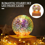 USB 3D Firework Crystals Ball Night Light  Plug In