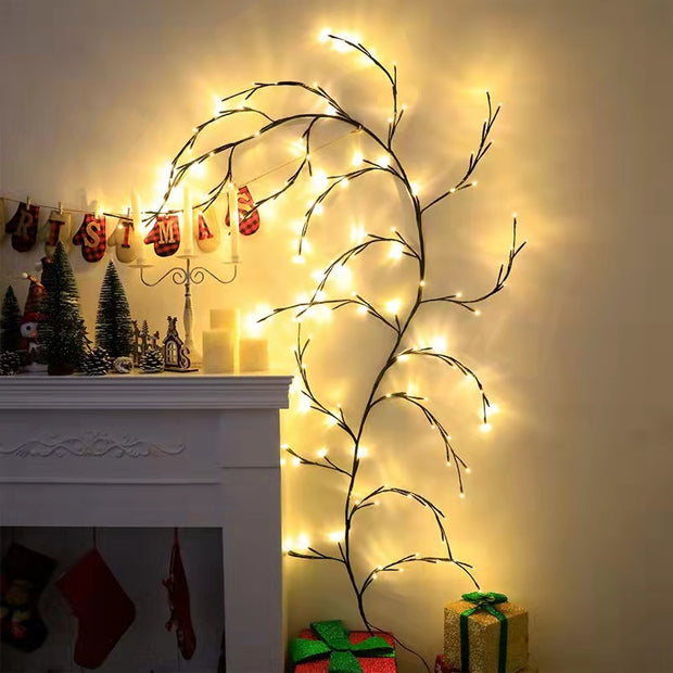 Willow Vine Branch With Lights Christmas Garland Flexible DIY