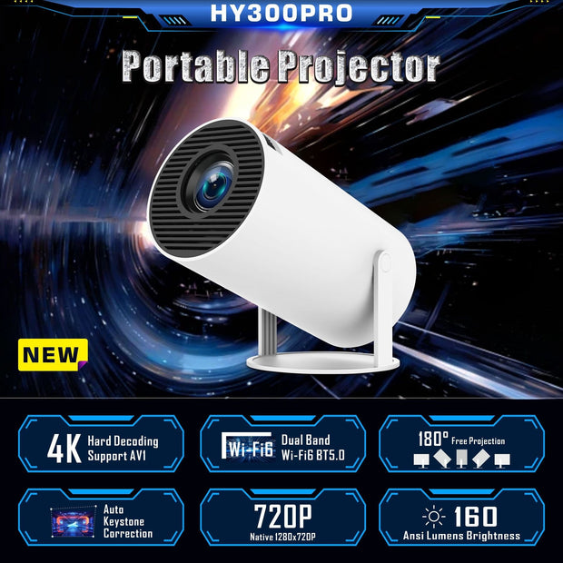 HY300 Pro Home Theater Portable Projector