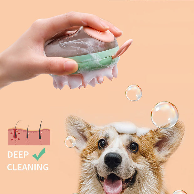 2 In 1 Pet Cat Dog Cleaning Dispensing Brush